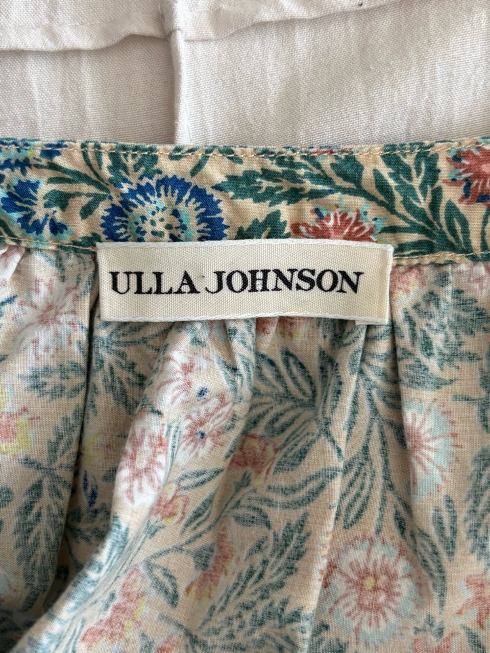 Ulla Johnson Floral Lace Trim Blouse Size 8 Boho Romantic Cottagecore Top - Picture 6 of 7